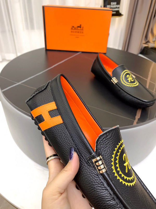 Hermes shoes Style 043 - logo and branding close-up