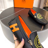 Hermès Chocolate Brown Loafer Flats - Back View