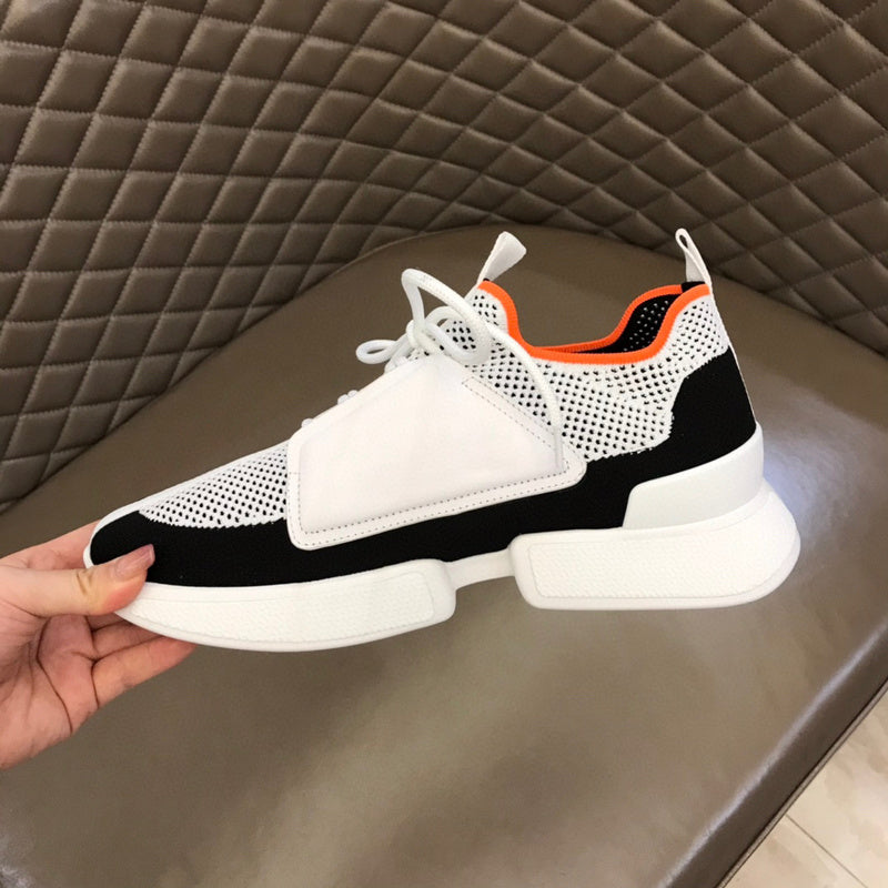 Hermès Red High-Top Sneakers - Toe Detail View