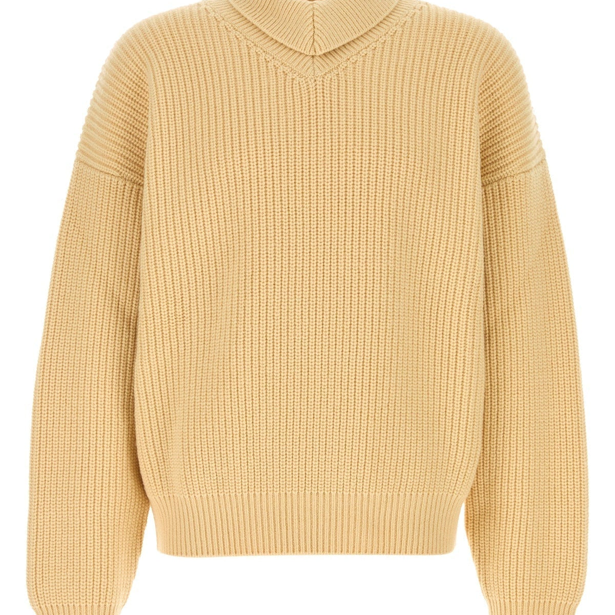 Bottega Veneta Sweaters? Bottega Veneta Men Cream Wool Blend Sweater Premium Casual Designer Knitwear