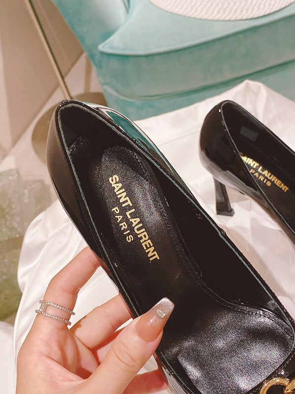 Saint Laurent luxury shoes detail shot