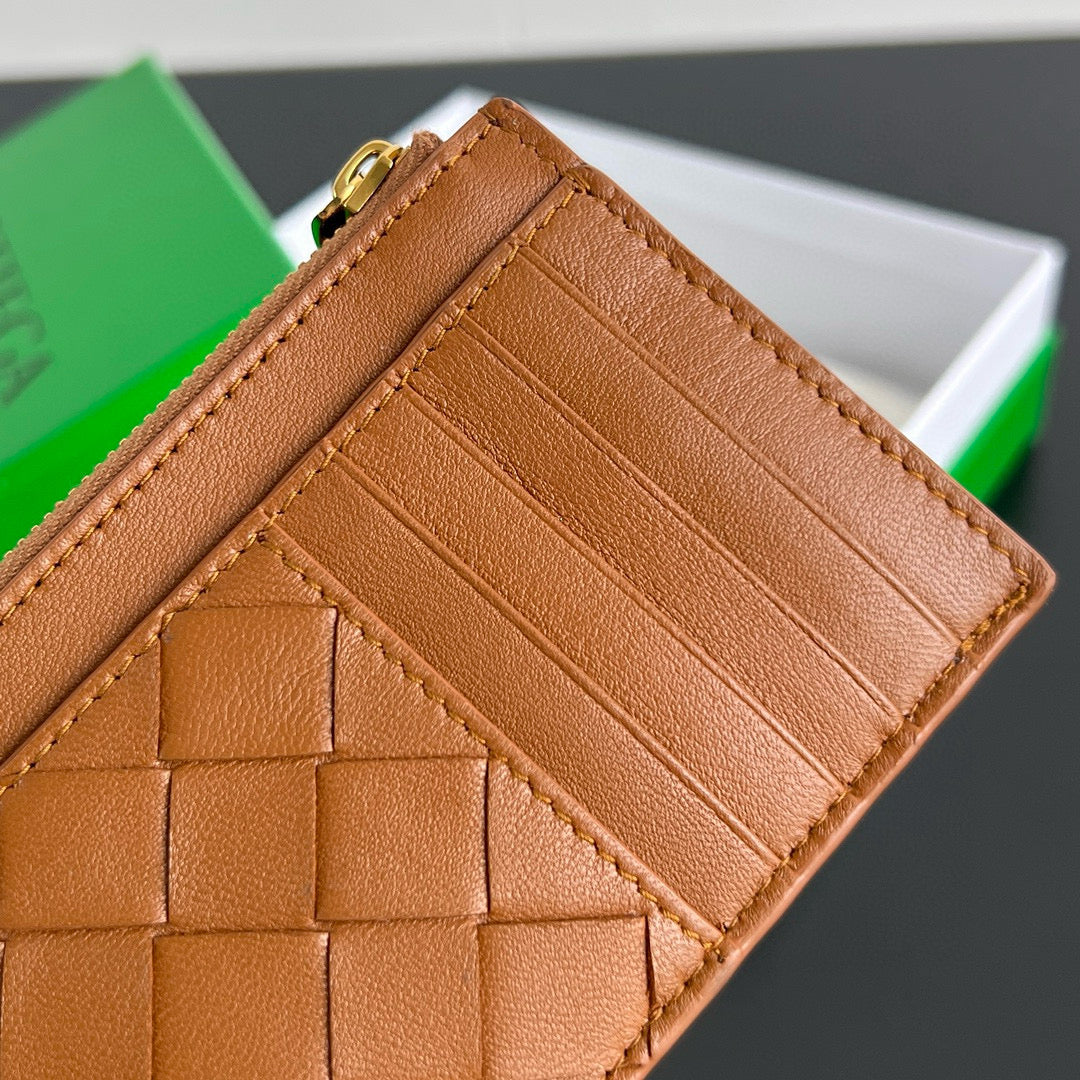 Bottega Veneta Wallets- Bottega Veneta Andiamo Zippered Card Case Premium Leather Designer Wallet