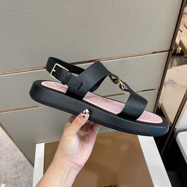 Burberry Beige Loafer Flats - Sole Detail View