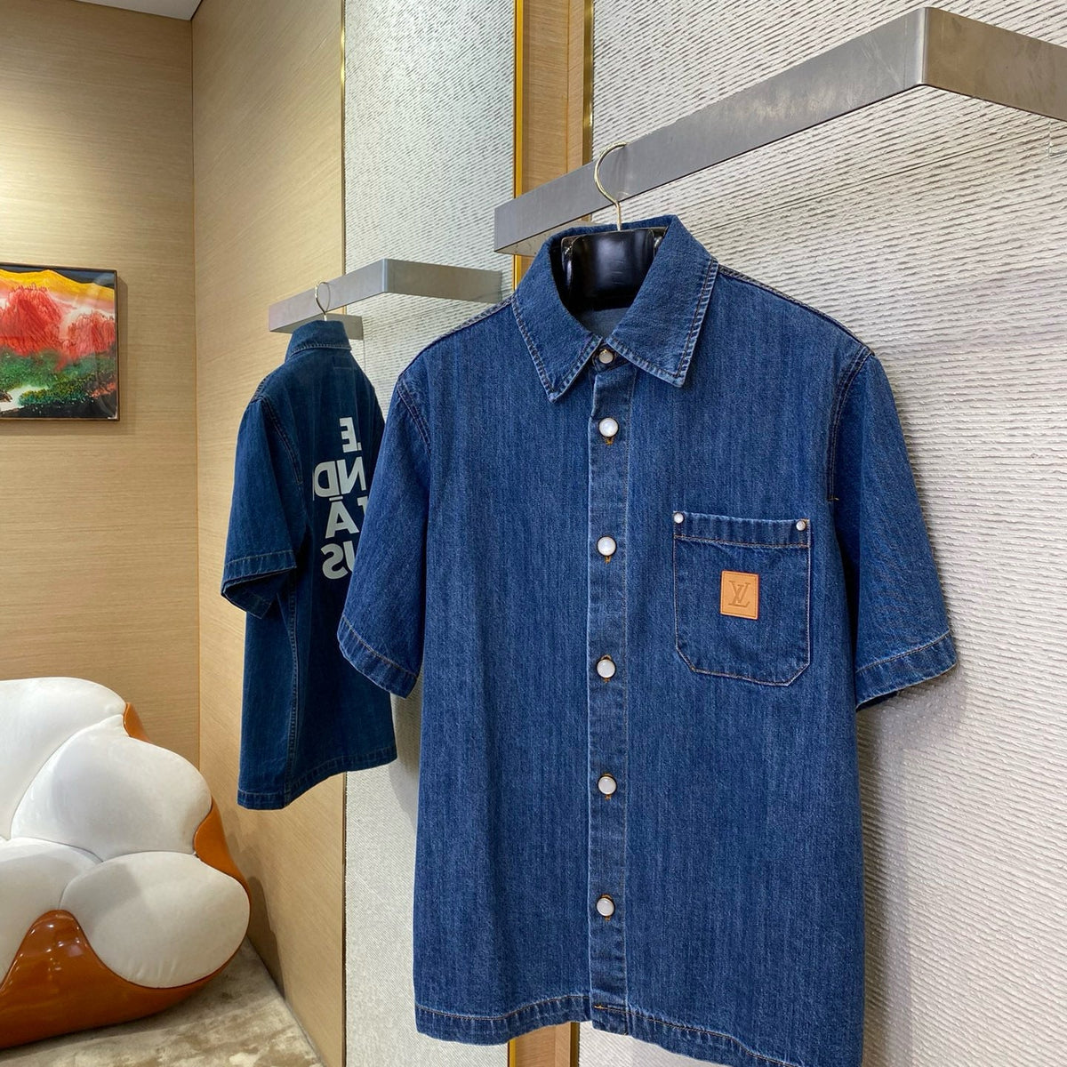 Louis Vuitton Tops- Louis Vuitton Lou Denim Shirt Elegant Everyday Designer Top