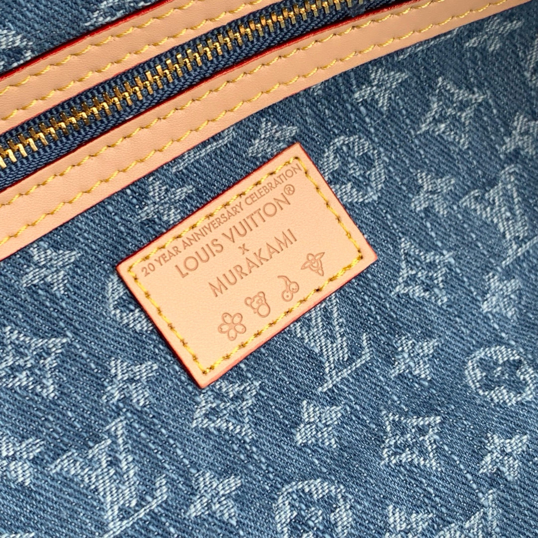 Louis Vuitton Bags- Louis Vuitton Lou x Murakami Keepall 45 Bag Luxury Designer Leather Handbag