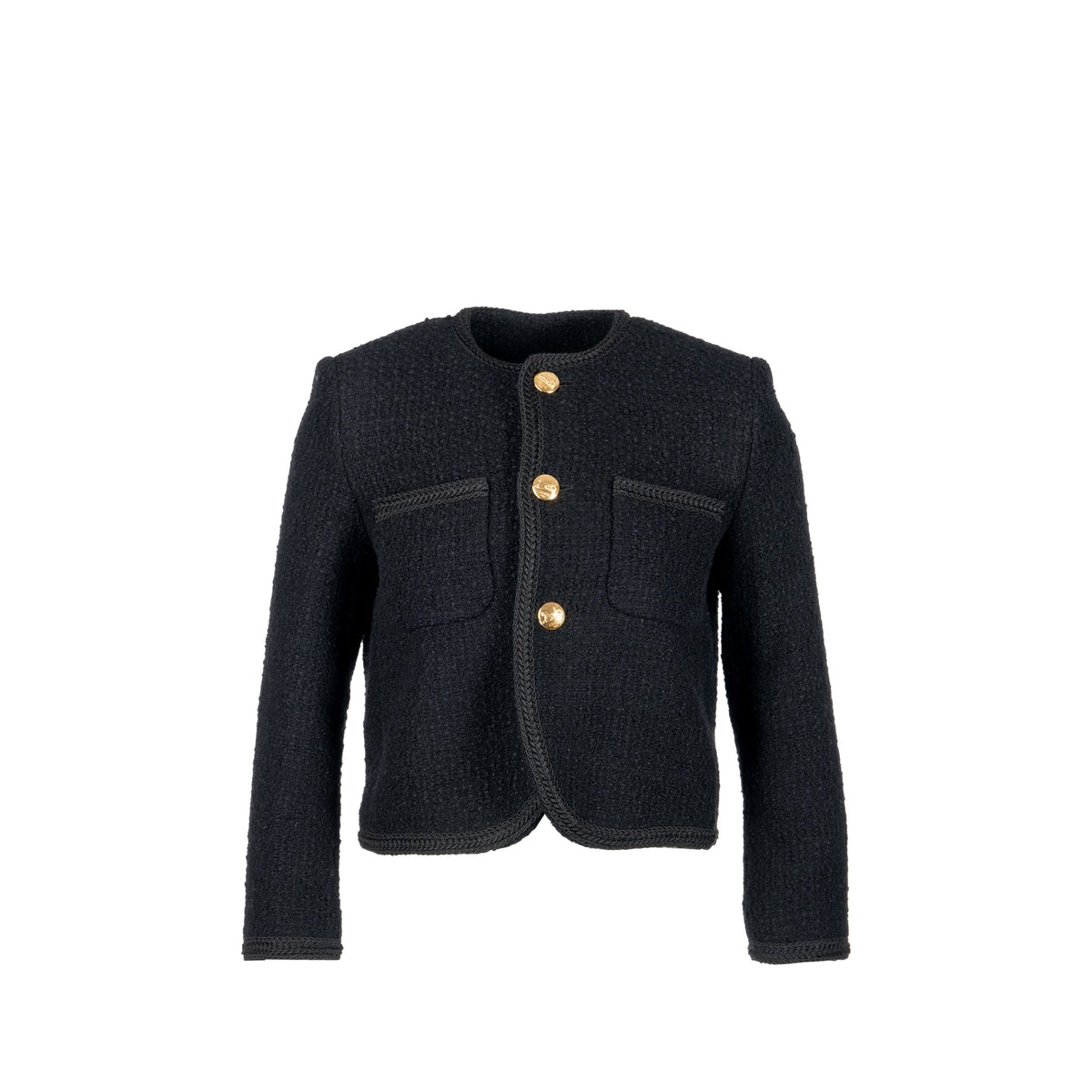 Celine Jackets? Celine Size 34 Chasseur Jacket Tweed Black Premium Casual Designer Jacket