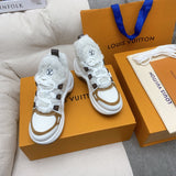 Louis Vuitton shoes Style 322 - close-up of statement logo accent