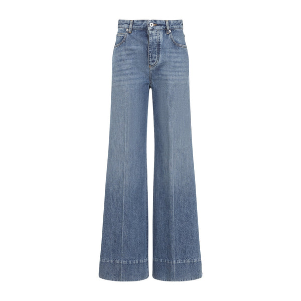 Bottega Veneta Jeans? Bottega Veneta Medium Blue Palazzo Denim Jeans Women Premium Designer Denim Jeans