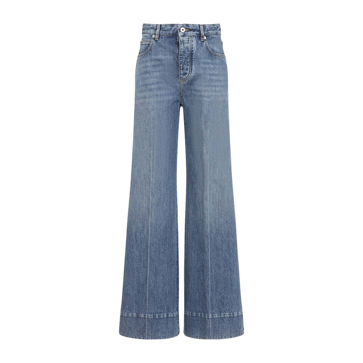 Bottega Veneta Jeans? Bottega Veneta Medium Blue Palazzo Denim Jeans Women Classic Everyday Designer Jeans