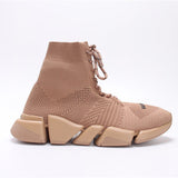 Balenciaga Nude Pointed-Toe Stiletto Heels - Angled View