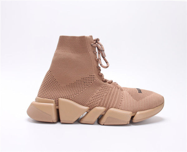 Balenciaga Nude Pointed-Toe Stiletto Heels - Angled View