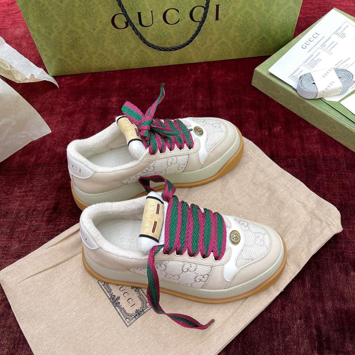 Gucci Shoes- Gucci Screener Leather Sneakers Luxury Lifestyle Designer Footwear