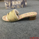 Dior White Slingback Heels - Angled View