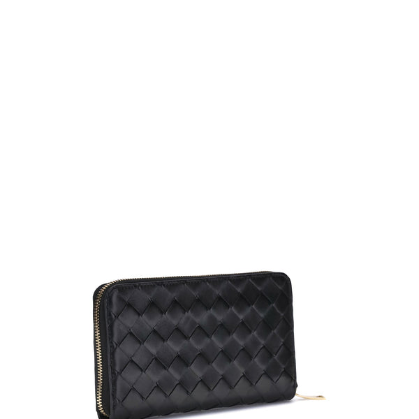 Bottega Veneta Wallets? Bottega Veneta Women Intrecciato Zippered Wallet Elegant Everyday Leather Wallet