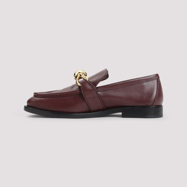 Bottega Veneta Shoes - Bottega Veneta Astair Metallic Knot Loafer Women Luxury Lifestyle Designer Footwear