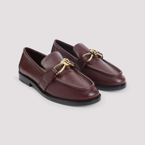 Bottega Veneta Shoes - Bottega Veneta Astair Metallic Knot Loafer Women Luxury Lifestyle Designer Footwear