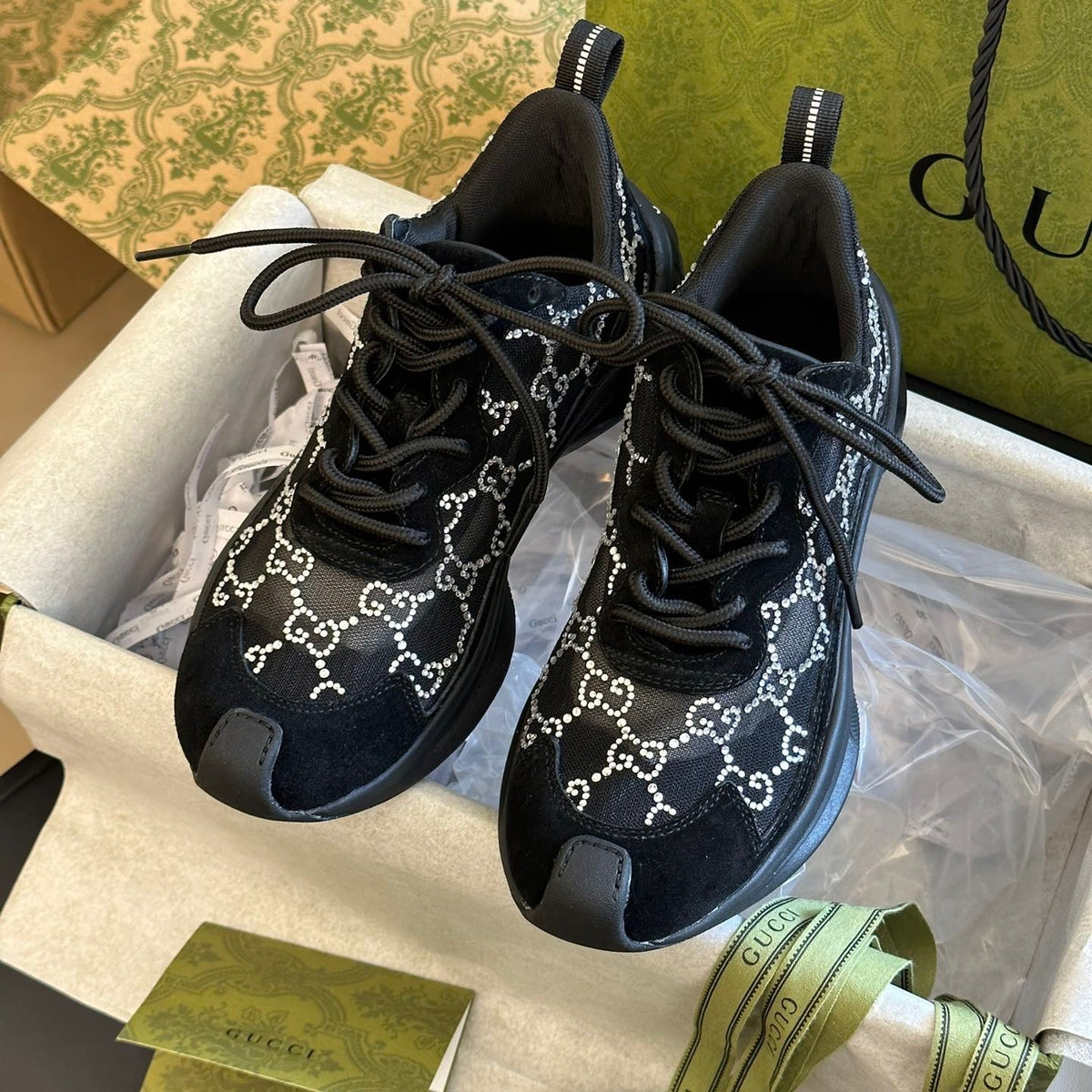Gucci Shoes- Gucci Run Trainers Premium Designer Casual Shoes
