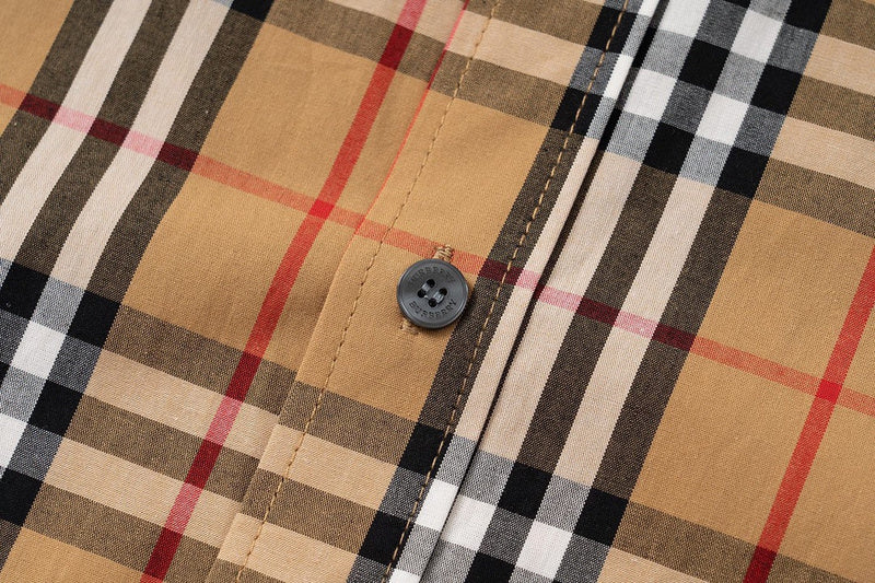 Close-up of Burberry designer clothing craftsmanship