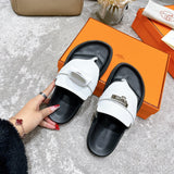 Hermes shoes Style 348 - back heel detail (alternate angle)