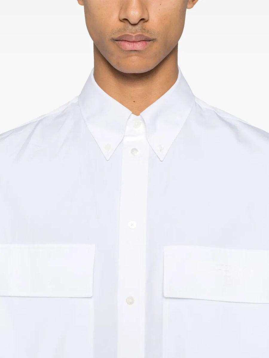 Close-up of Fendi blouses hardware and fine stitching