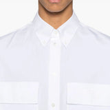 Close-up of Fendi blouses hardware and fine stitching