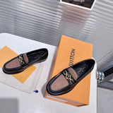 Louis Vuitton Burgundy Classic Ballet Flats - Full Silhouette View