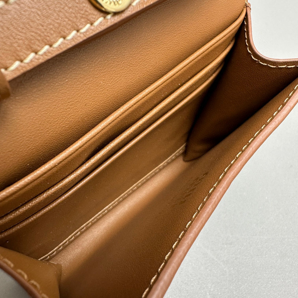 Wallets- Miu M Shoulder Strap Wallet Elegant Everyday Leather Wallet