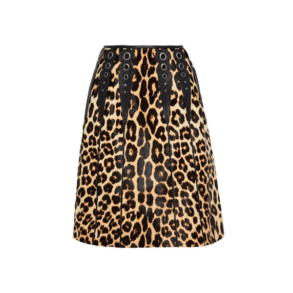 Bottega Veneta Skirts? Bottega Veneta Leopard Print Calf Hair Skirt Women Chic Everyday Designer Skirt