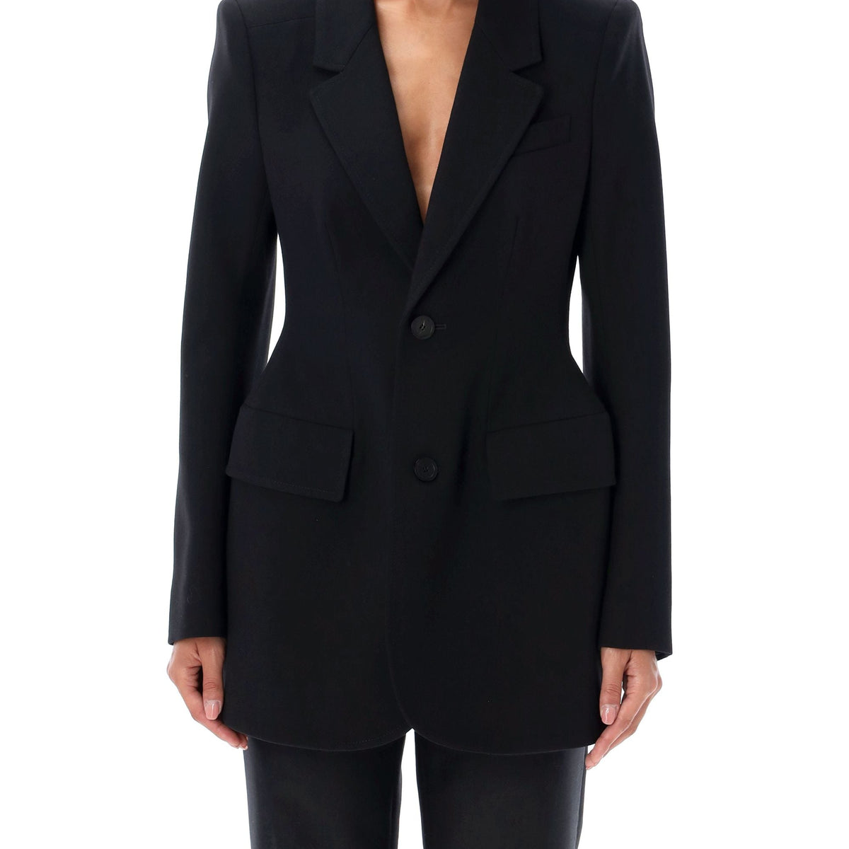 Balenciaga Jackets- BALENCIAGA Hourglass Women's Wool Blazer Premium Casual Designer Jacket