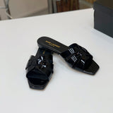Close-up of Saint Laurent shoes craftsmanship