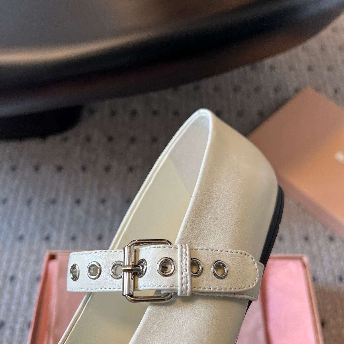 Shoes- Miu M Ballerina Flats Premium Designer Casual Shoes