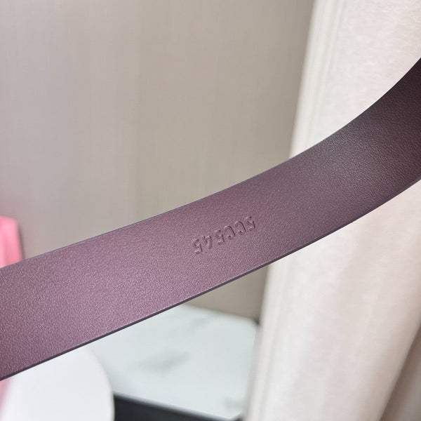 Belts- Miu M Belt 3 Cm Premium Leather Designer Belt