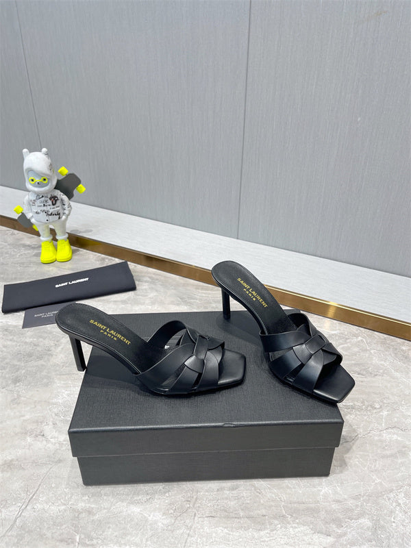 Close-up of Saint Laurent shoes craftsmanship