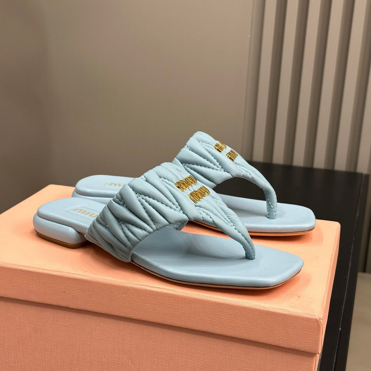 Shoes- Miu M Sandals Premium Designer Casual Shoes