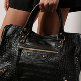 Balenciaga premium shoulder bags detail and craftsmanship close-up