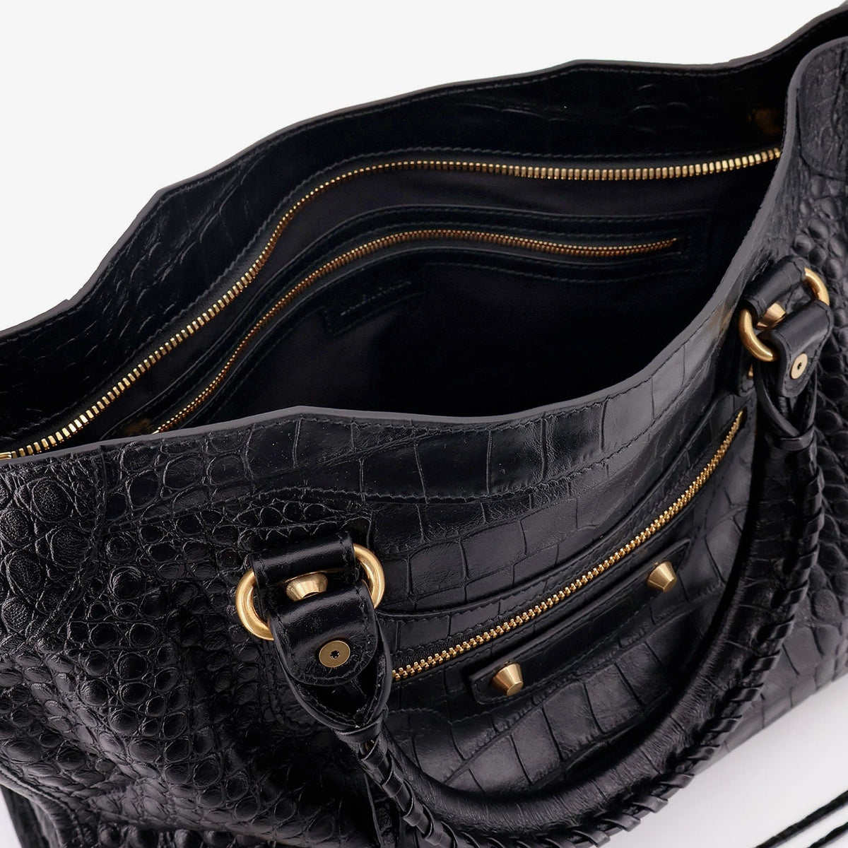 Balenciaga Bags? Balenciaga Women Le City Medium Leather Shoulder Bag Elegant Everyday Designer Handbag