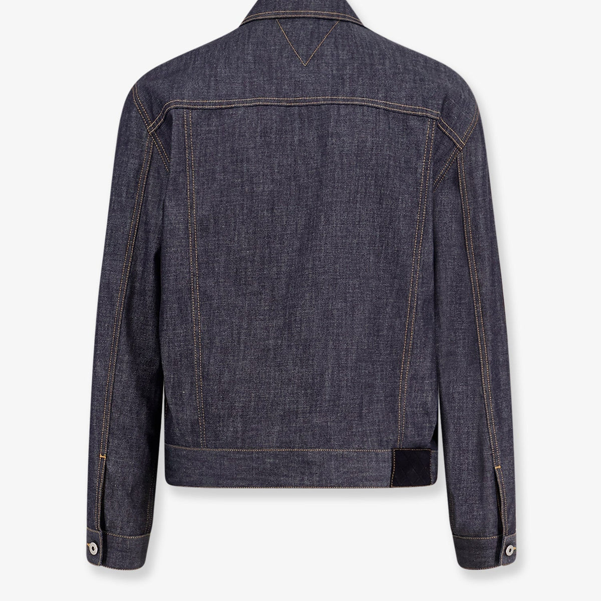 Bottega Veneta Jackets? Bottega Veneta Men Denim Jacket With Iconic Intrecciato Patch Premium Casual Designer Jacket