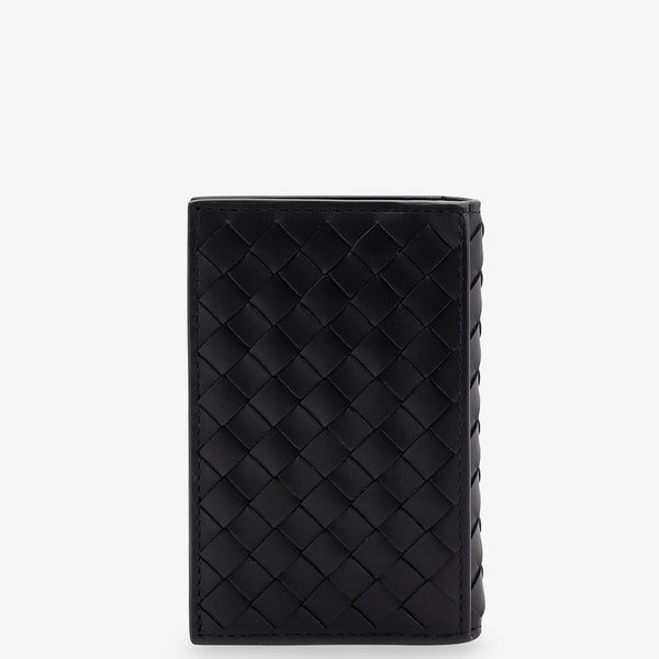Bottega Veneta Wallets? Bottega Veneta Men Leather Card Holder With Intrecciato Motif Elegant Everyday Leather Wallet
