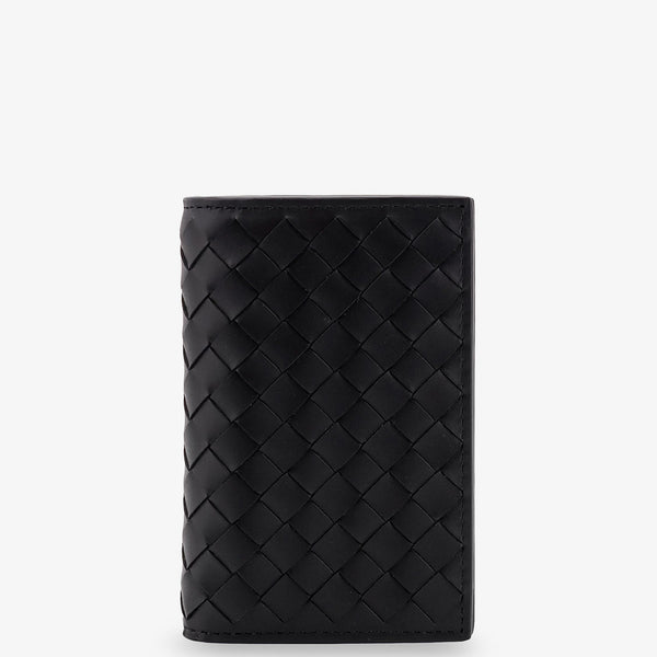 Bottega Veneta Wallets? Bottega Veneta Men Leather Card Holder With Intrecciato Motif Elegant Everyday Leather Wallet