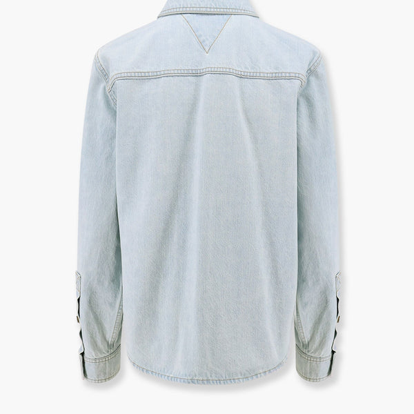 Bottega Veneta Tops? Bottega Veneta Women Denim Shirt With Extra Bleach Wash Elegant Everyday Designer Top