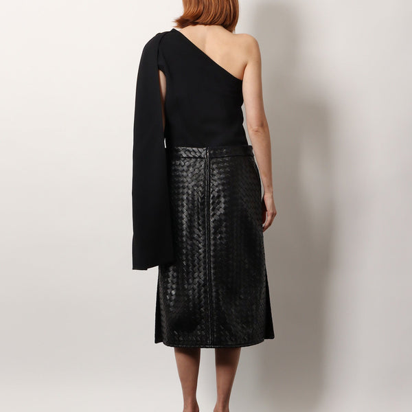 Bottega Veneta Tops? Bottega Veneta Women Asymmetric Viscose And Wool Crãªpe Top Elegant Everyday Designer Top