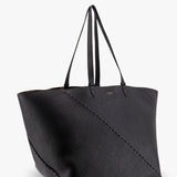 Close-up of Fendi shoulder bags hardware and fine stitching