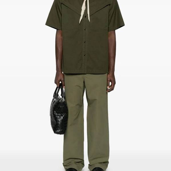 Bottega Veneta Tops? Bottega Veneta Men Light Cotton Twill Short Sleeved Shirt Elegant Everyday Designer Top