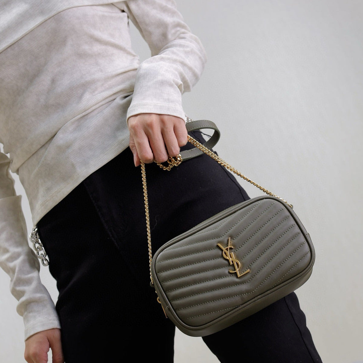 Saint Laurent Bags- Saint Laurent Lou Mini Bag Elegant Everyday Designer Handbag