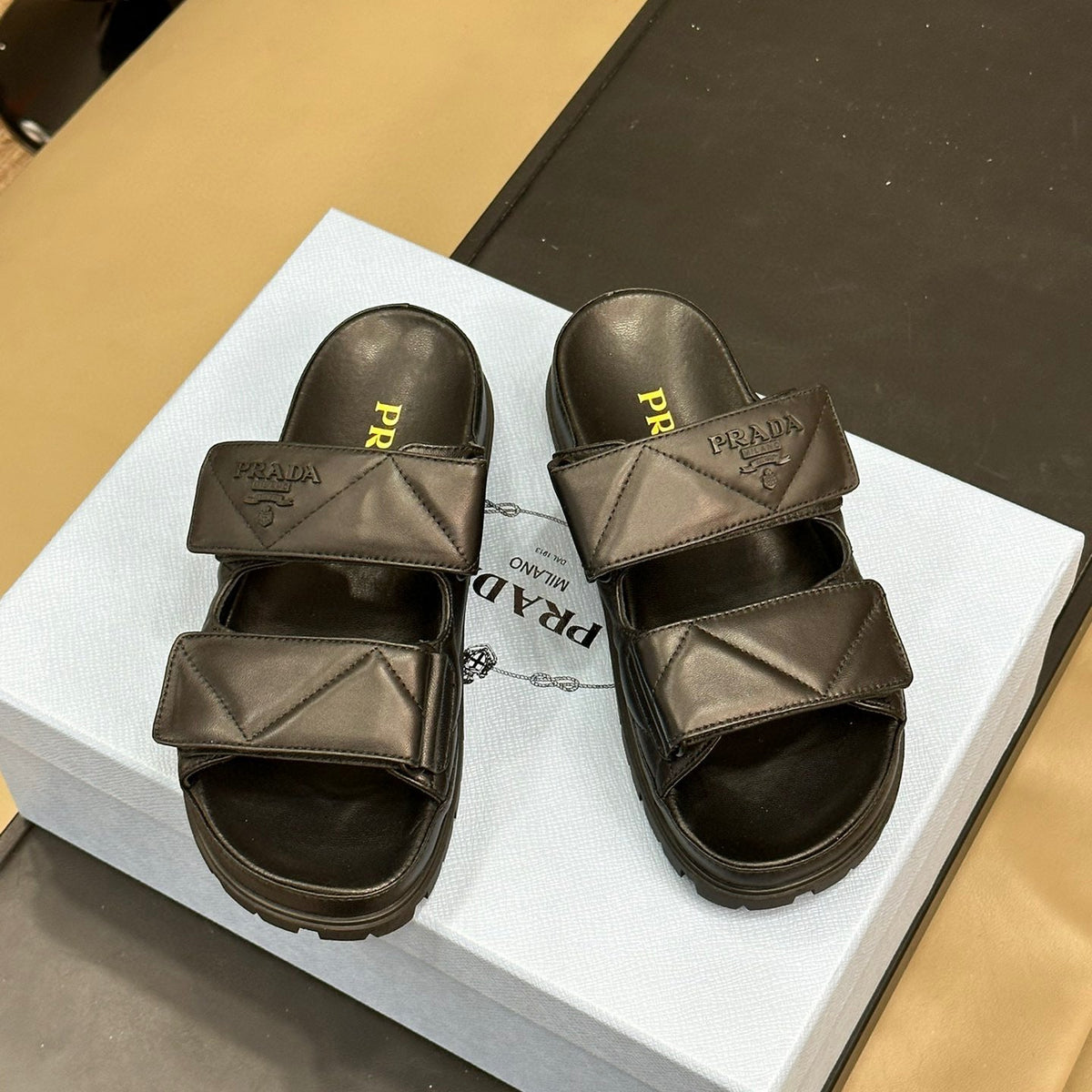 Shoes- Pd Nappa Leather Slides Comfortable Everyday Designer Shoes