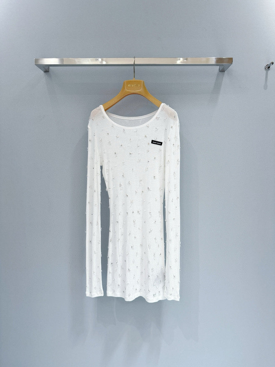 Tops- Miu M Top Elegant Everyday Designer Top