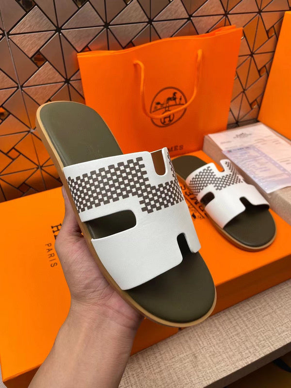 Hermès Tan Slip-On Sneakers - Front View