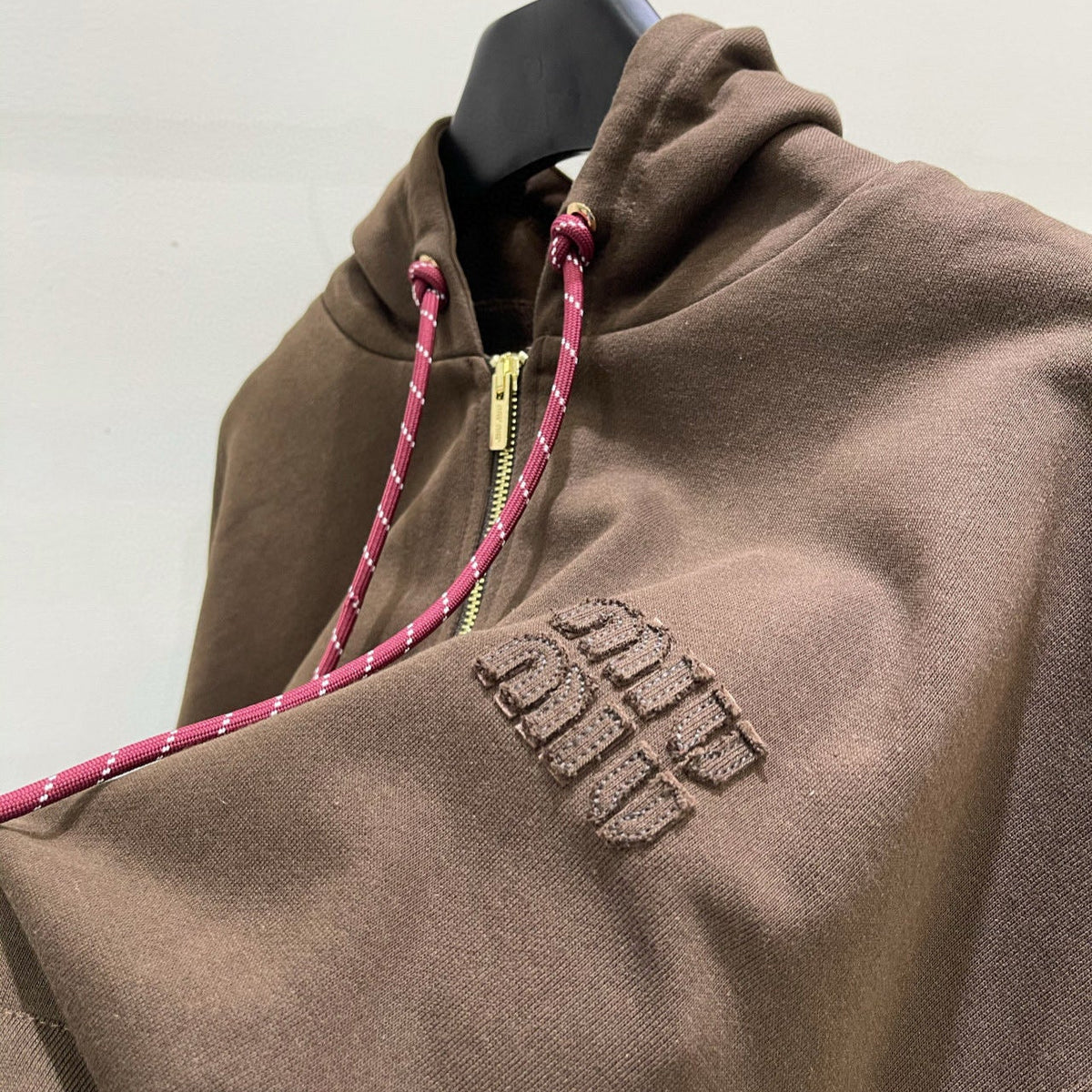Hoodies- Miu M Zip Hoodie Comfortable Luxury Streetwear Hoodie