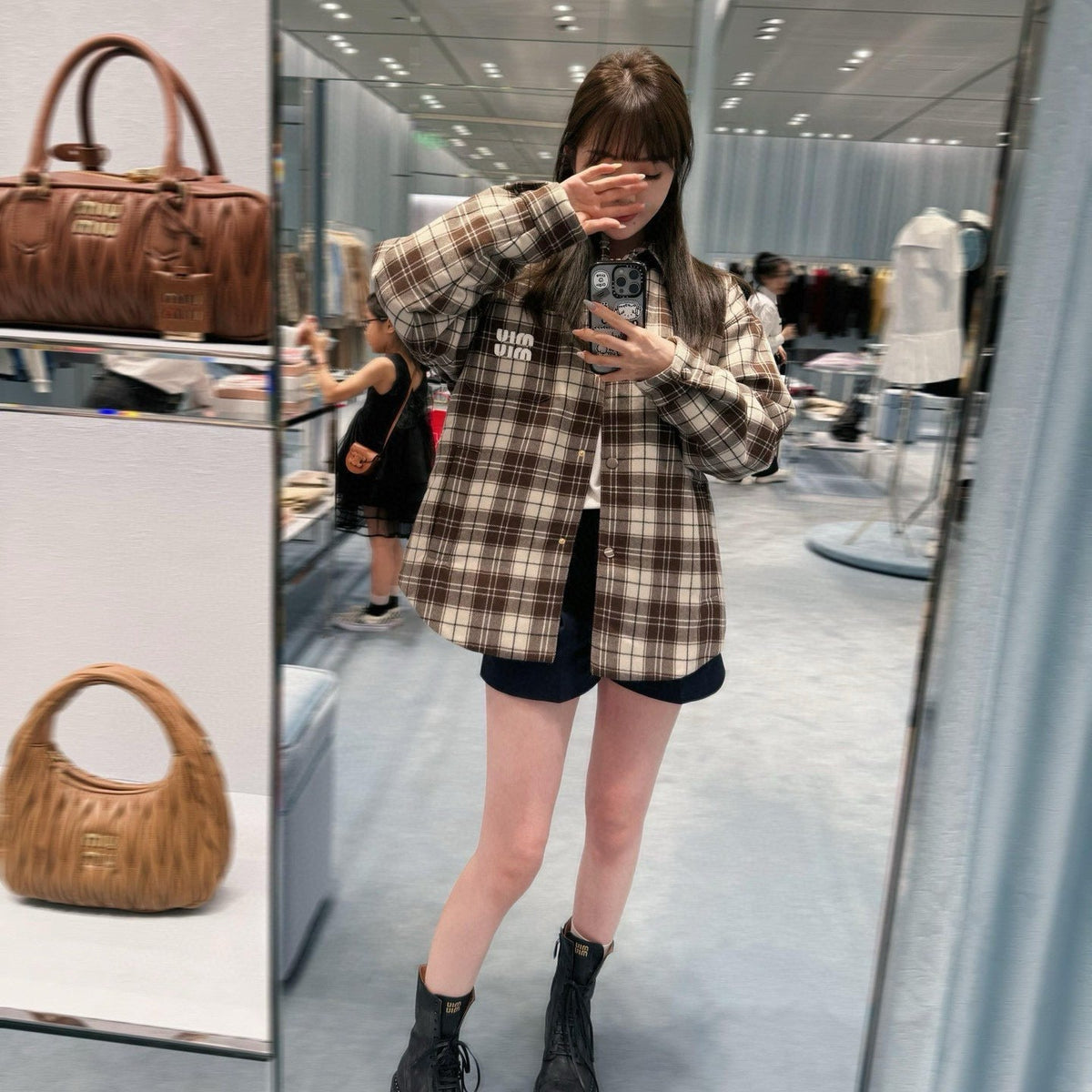 Jackets- Miu M Shirt Jacket Premium Casual Designer Jacket