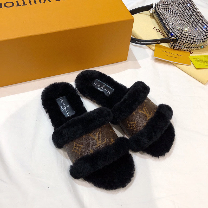 Close-up of Louis Vuitton shoes craftsmanship